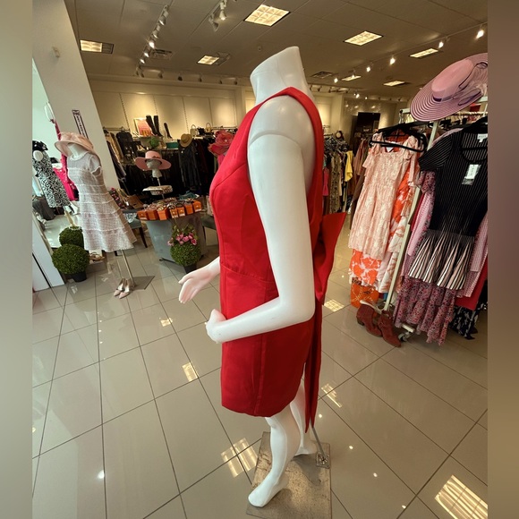 Red INA [i:na] Dress With Back Red Bow - Picture 5 of 5